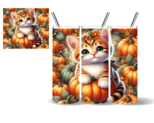 Cat Pumpkin Fall 20 oz Tumbler