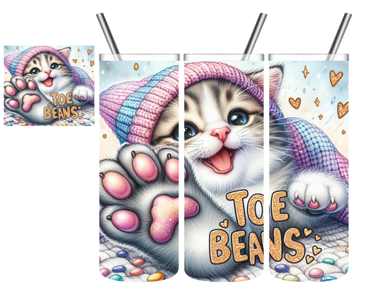 Glitter Toe Beans Cat 20 oz Tumbler