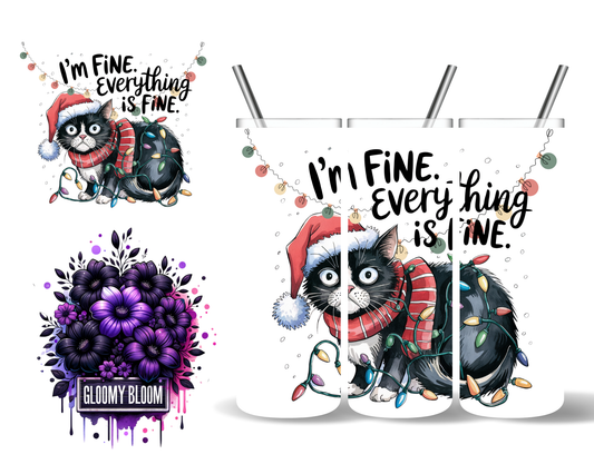 I'm Fine Everything is Fine Christmas Car 20 oz Tumbler