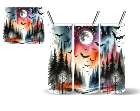 Bats in the Woods Halloween 20 oz Tumbler