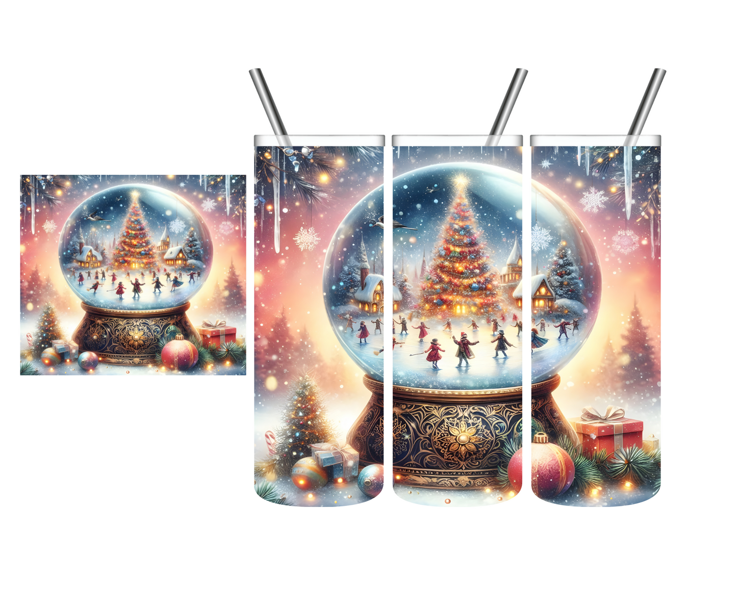 Magical Snow Globe Christmas 20 oz Tumbler