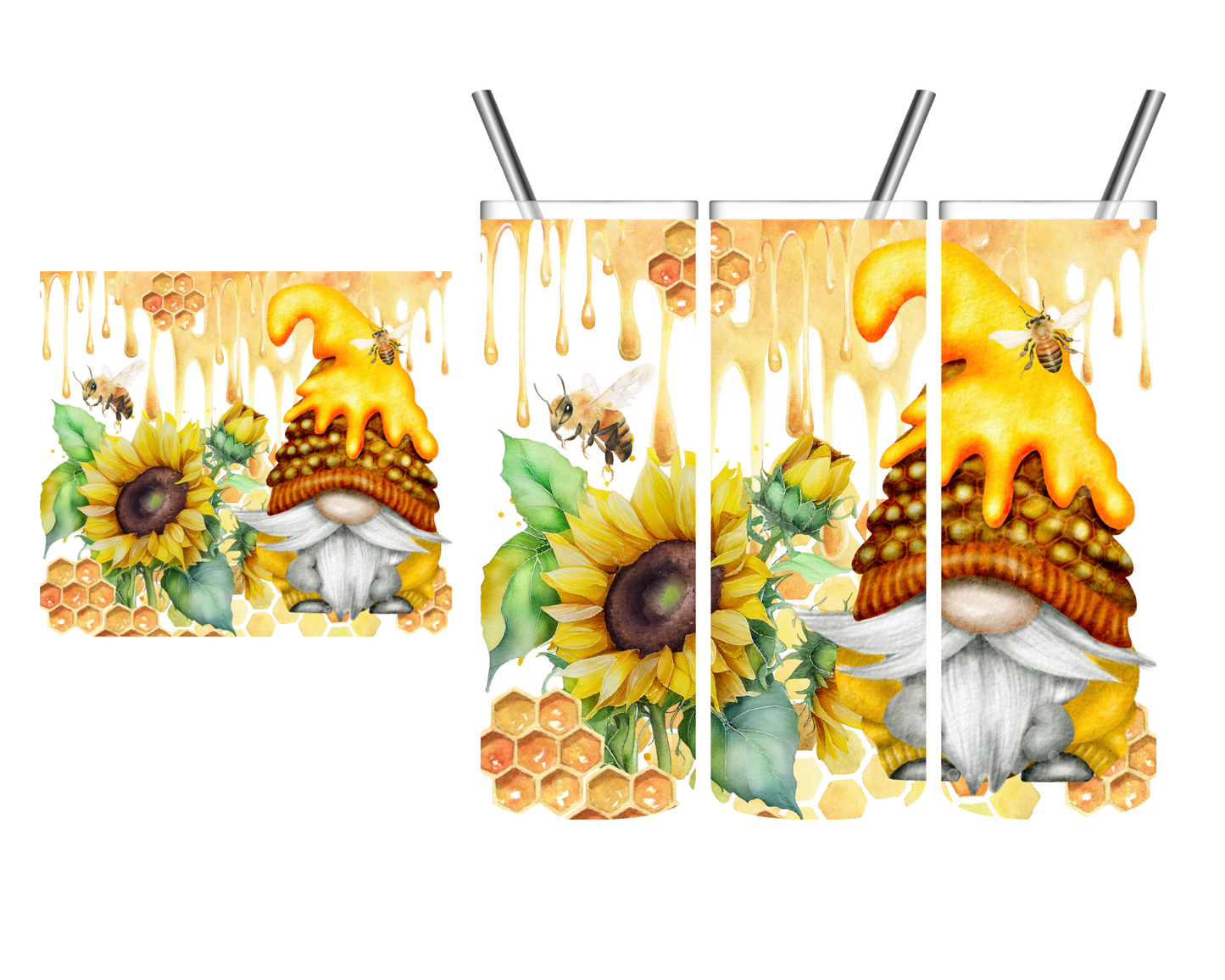 Gnome Honey Bee 20 oz Tumbler