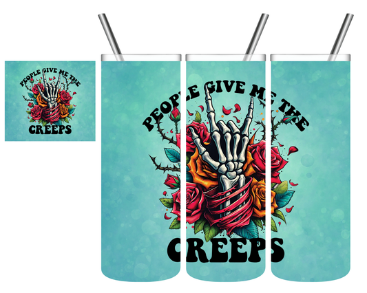 People Give Me The Creeps Skeleton Hand 20 oz Tumbler