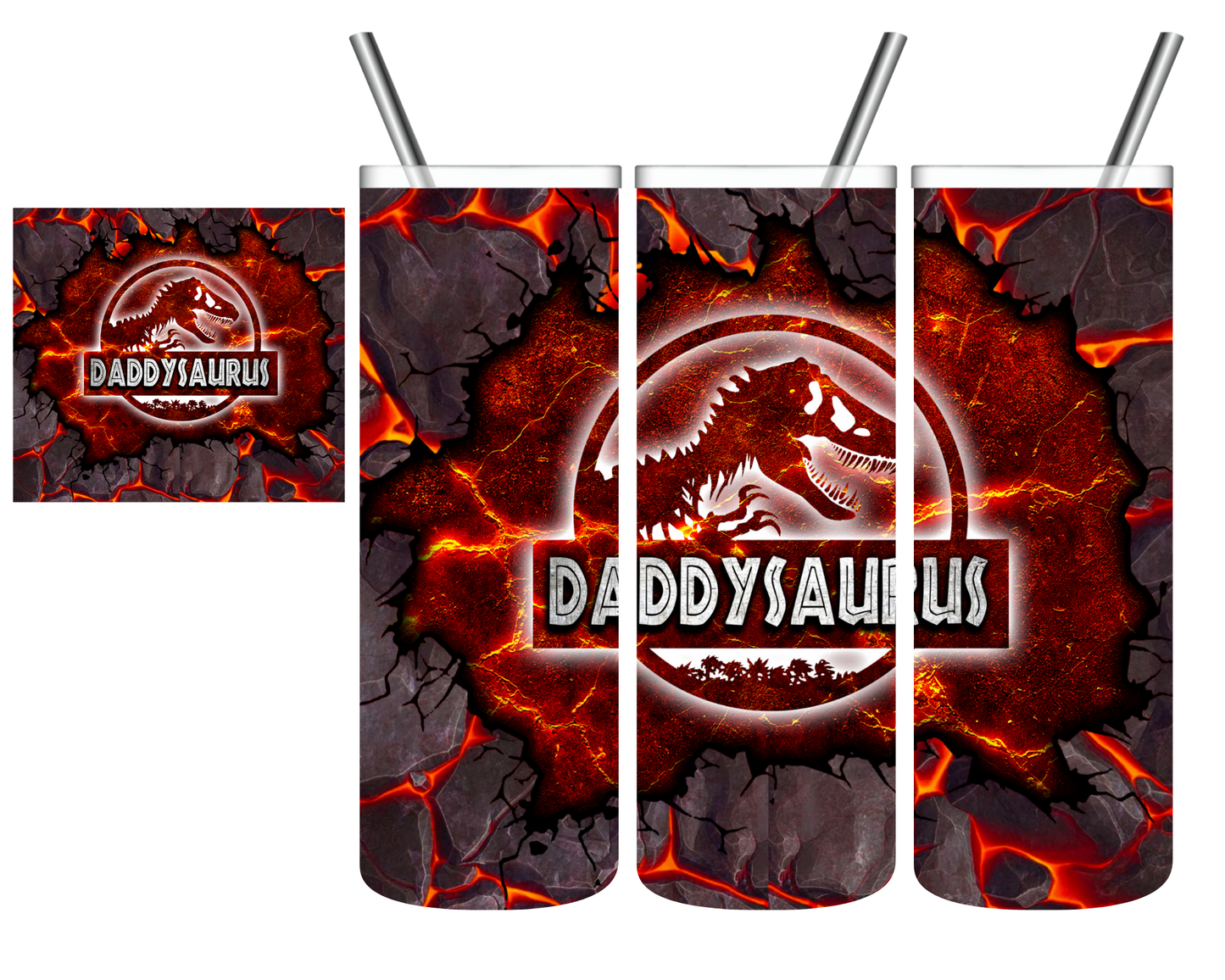 Daddyasaurus dad Dinosaur 20 oz Tumbler