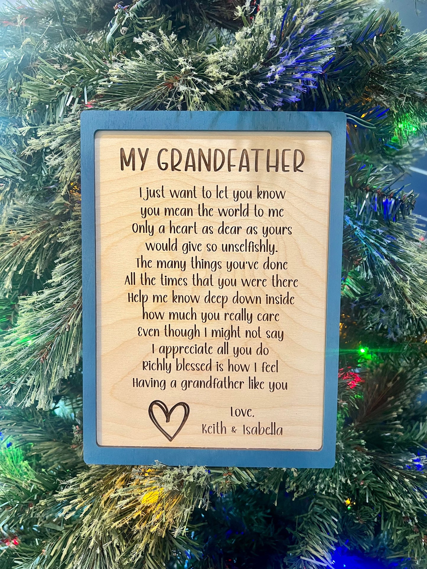 Personalized Grandfather Plaque Gift For Grandfather