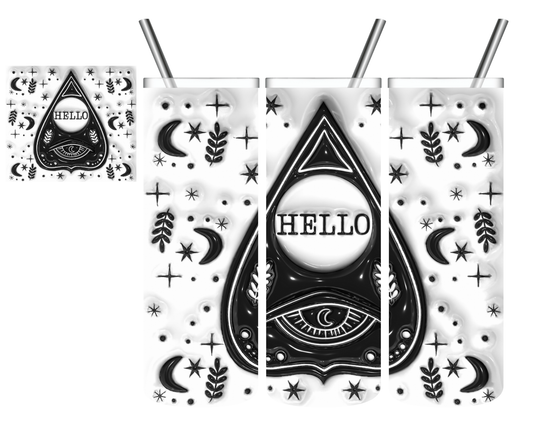 Hello Ouija Board Puffy 20 oz Tumbler