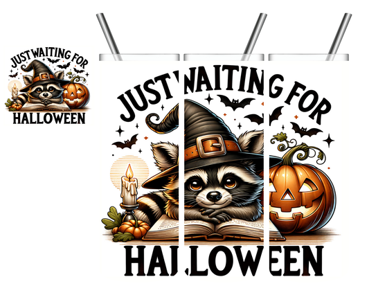 Just Waiting For Halloween Raccoon 20 oz Tumbler