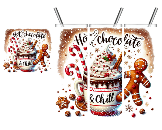 Hot Chocolate & Chill Gingerbread Man Brown 20 oz Tumbler