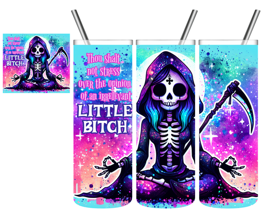 Thou Shalt Not Over The Opinion Irrelevant Little Bitch 20 oz Tumbler