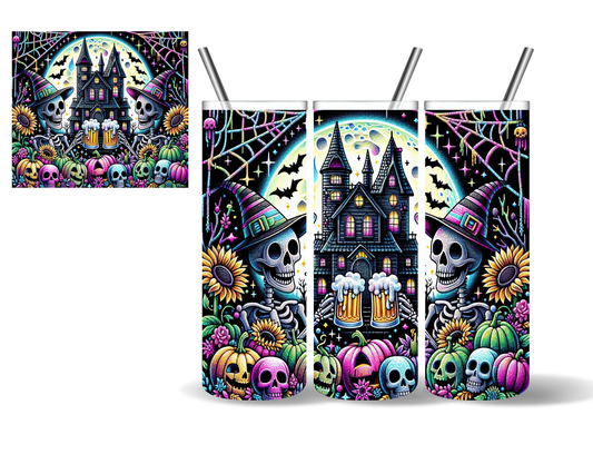 Drunken Skeleton Halloween 20 oz Tumbler