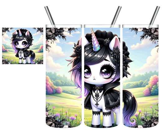 Gothic Unicorn Emo 20 oz Tumbler