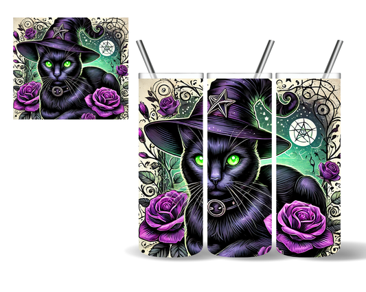 Black Cat Witch Halloween20 oz Tumbler