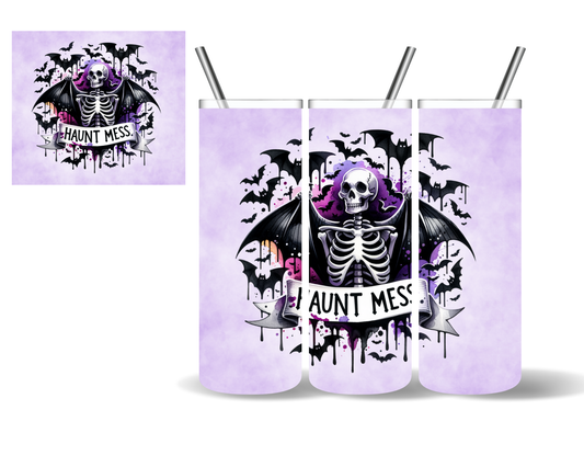 Haunt Mess Skeleton Halloween  20 oz Tumbler