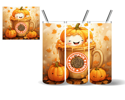 Cute Pumpkin Spice Vibes Fall 20 oz Tumbler