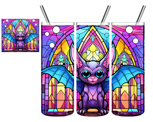 Stained Glass Bat 20 oz Tumbler