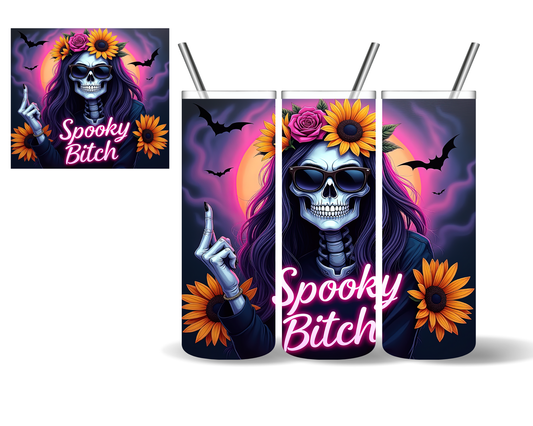 Spooky Bitch Witch Halloween Ghost 20 oz Tumbler