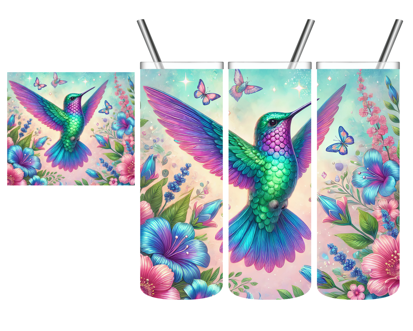 Bright Hummingbird 20 oz Tumbler