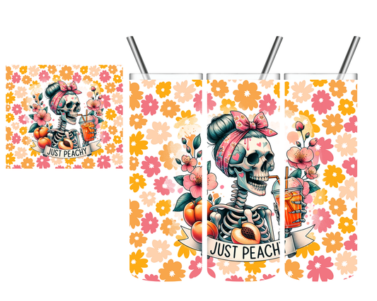 Just Peachy Skeleton 20 oz Tumbler