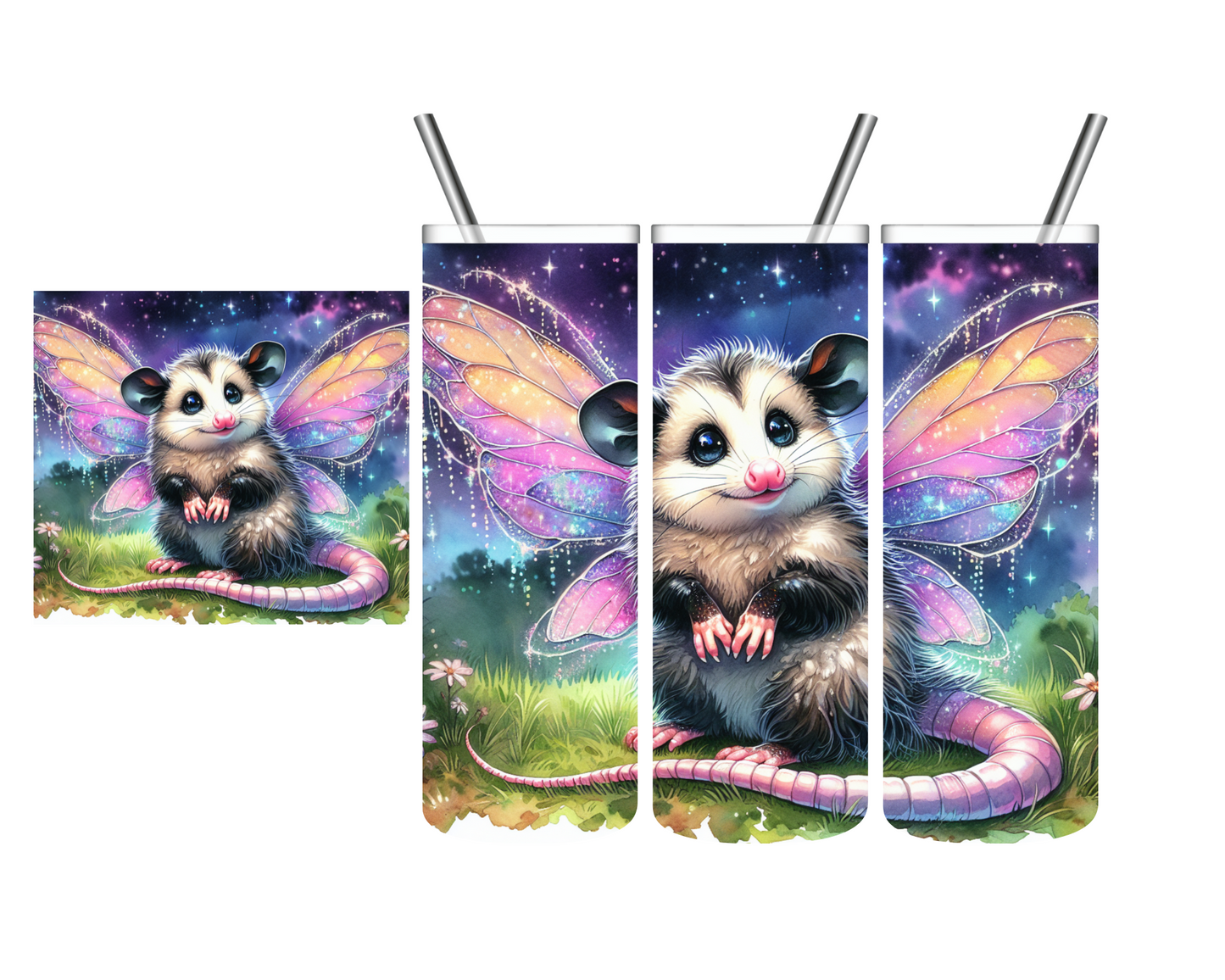 Opossum Fairy Wings Magical 20 oz Tumbler