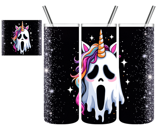 Unicorn Ghost Halloween 20 oz Tumbler