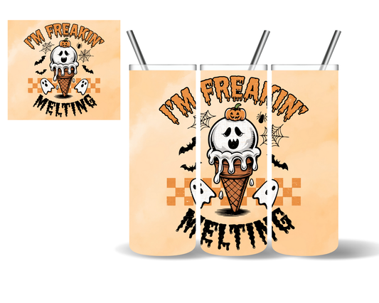 I'm Freaking Melting Ghost Ice Cream Halloween 20 oz Tumbler