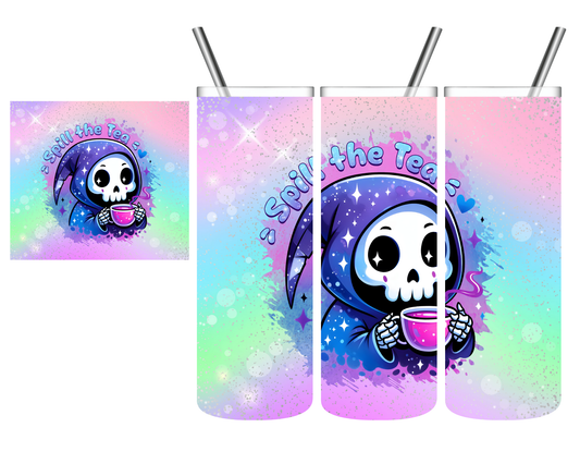 Spill The Tea Grim Reaper 20 oz Tumbler