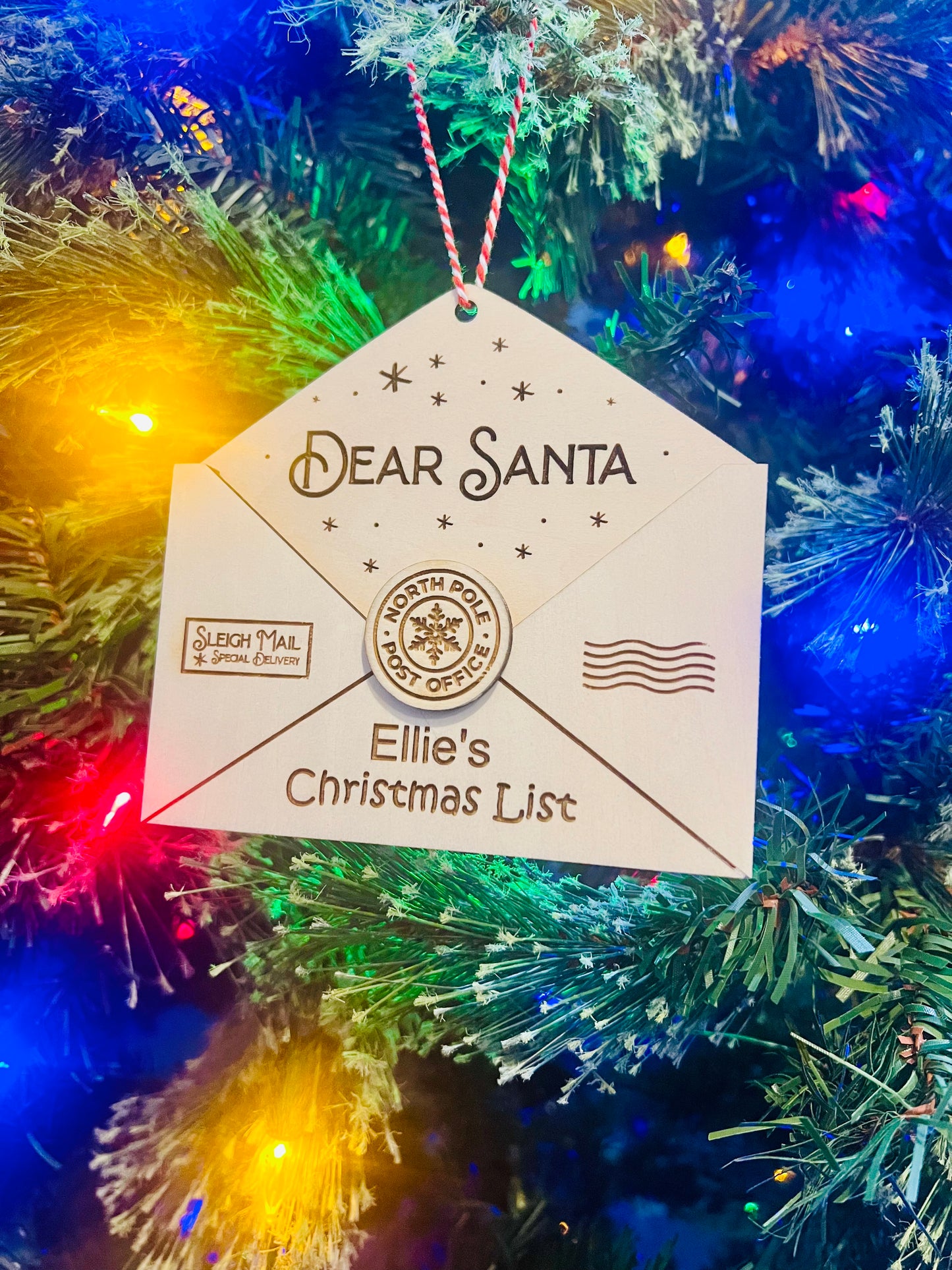 Letter to Santa Holder Envelope Christmas Ornament