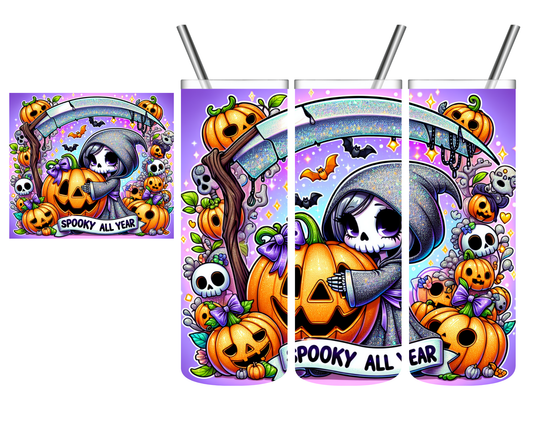 Spooky All Year Grim Reaper 20 oz Tumbler