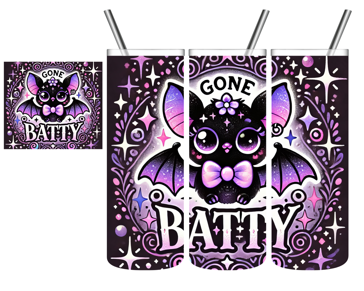 Gone Batty Bat Halloween 20 oz Tumbler