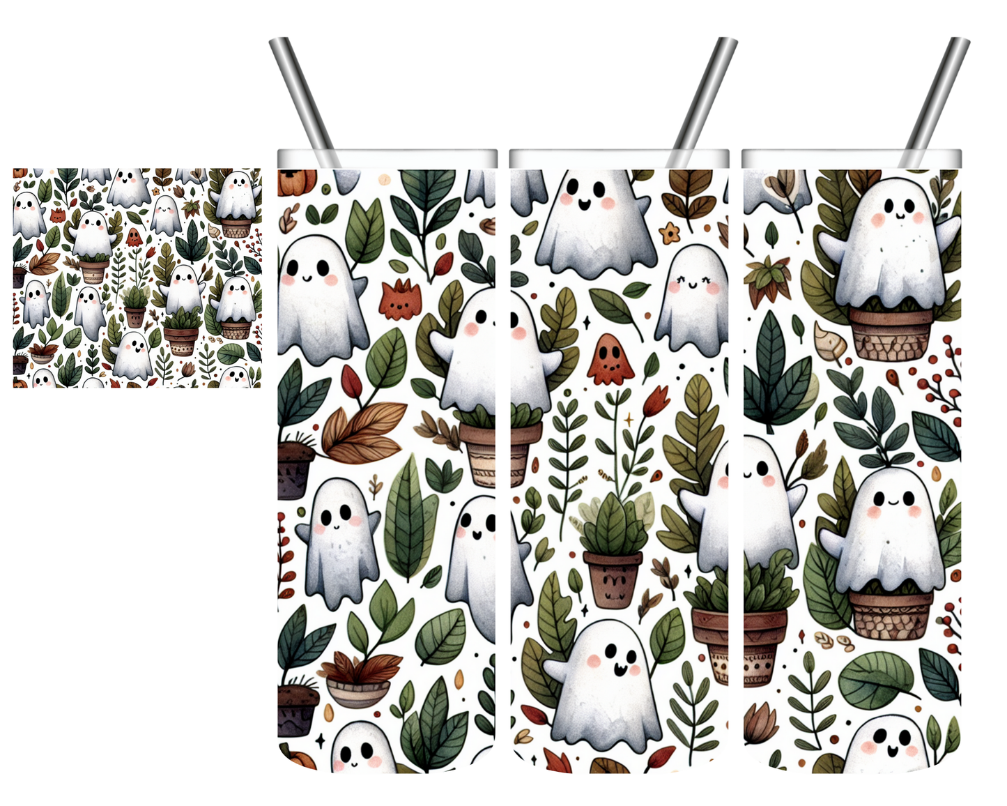 Ghost Plants Pattern 20 oz Tumbler