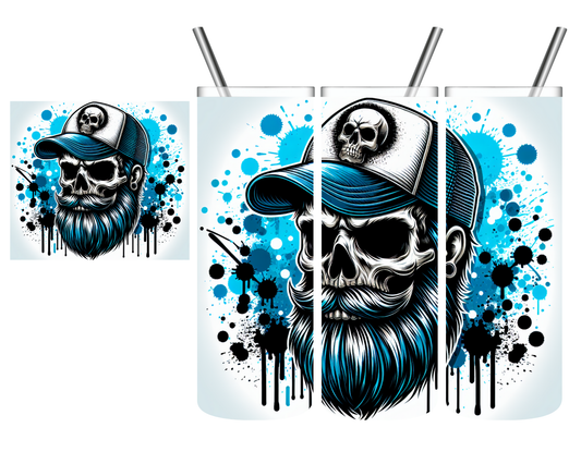 Bearded Skull Guy 20 oz Tumbler