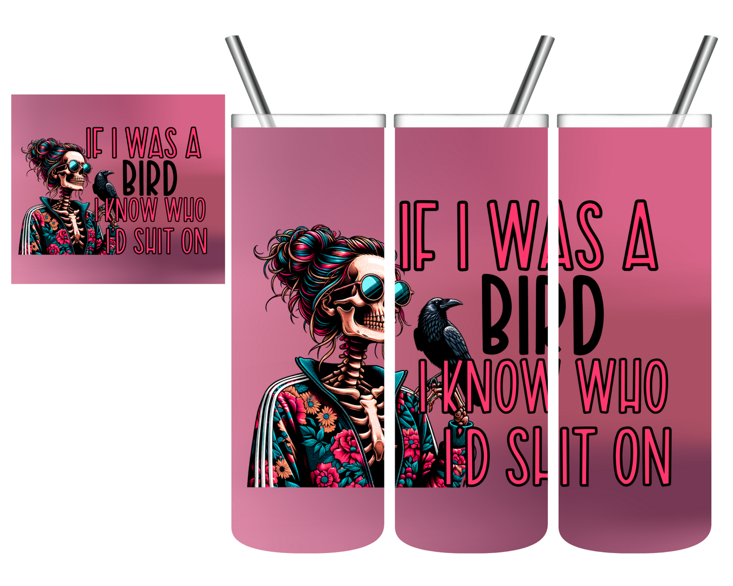 If I Was a Bird I Know Who I'd Shit On 20 oz Tumbler