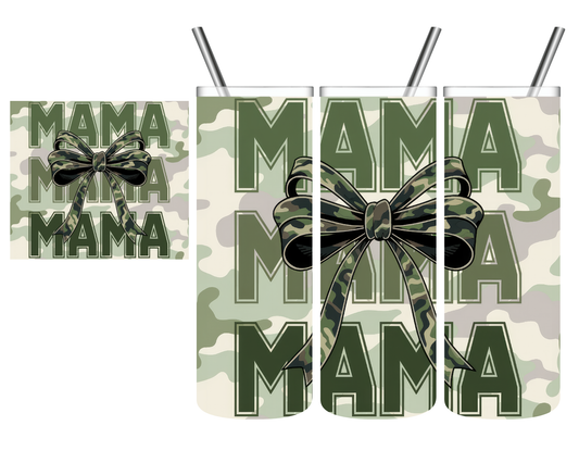 Camo Mama Bow 20 oz Tumbler