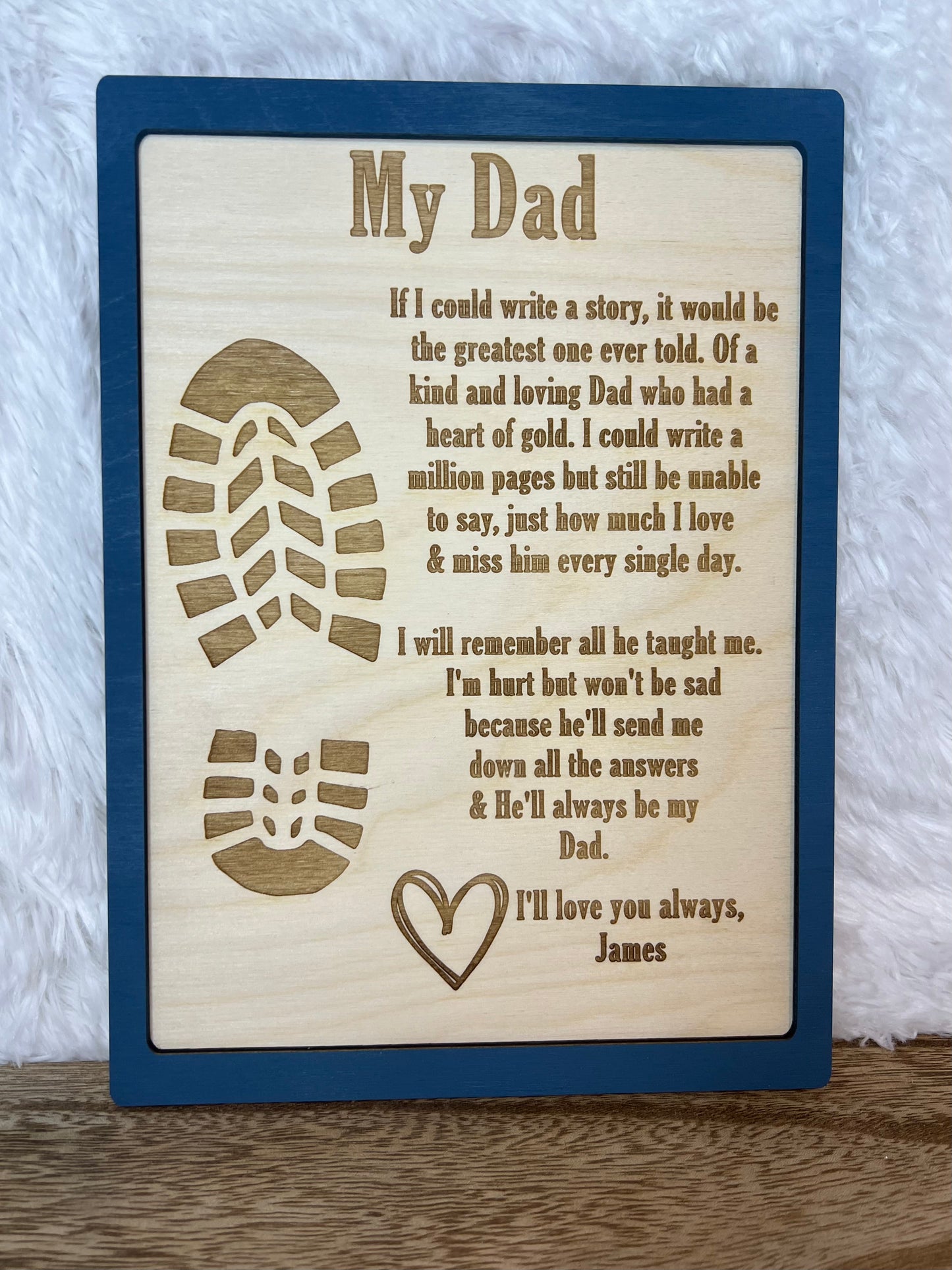 My Dad Memorial Plaque