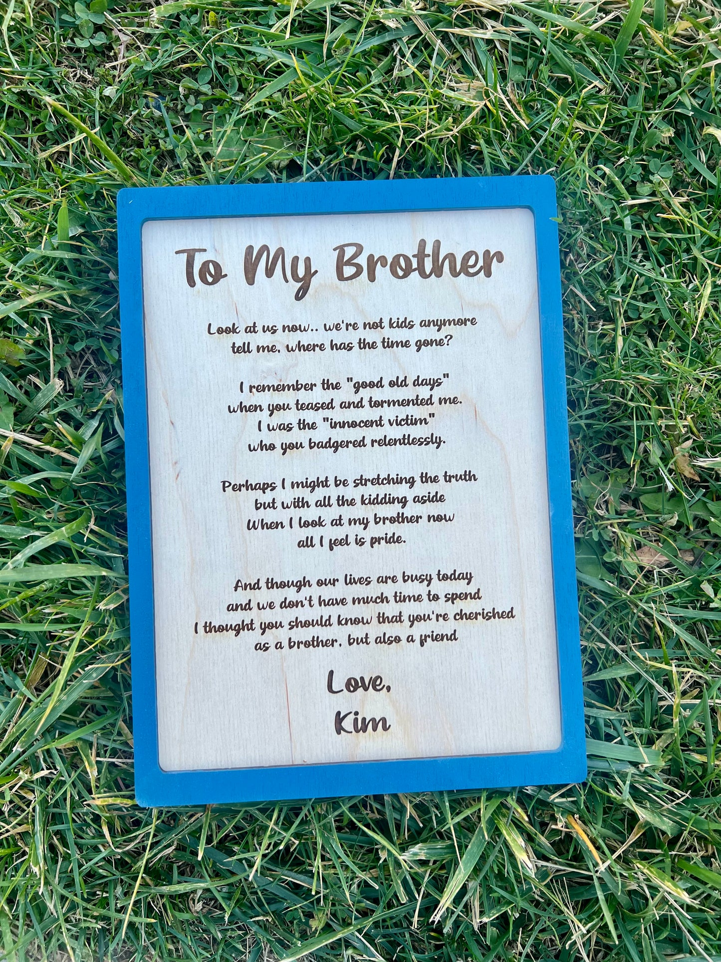 Personalized Brother Plaque Gift For Brothers