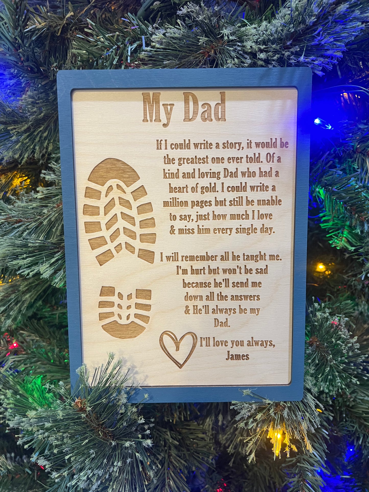 My Dad Memorial Plaque