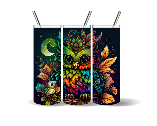 Beautiful Rainbow Owl 20 oz Tumbler